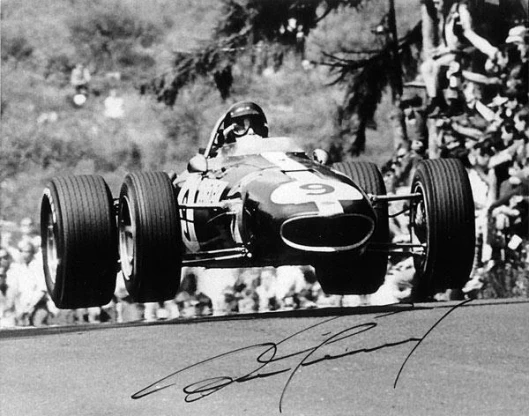 Dan gets air in Eagle at the 1967 German Grand prix at the famous Nurburgring circuit