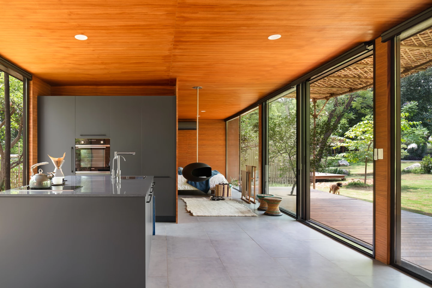 The interiors are open and light-filled, with simple interior layout that flatters the compact spaces