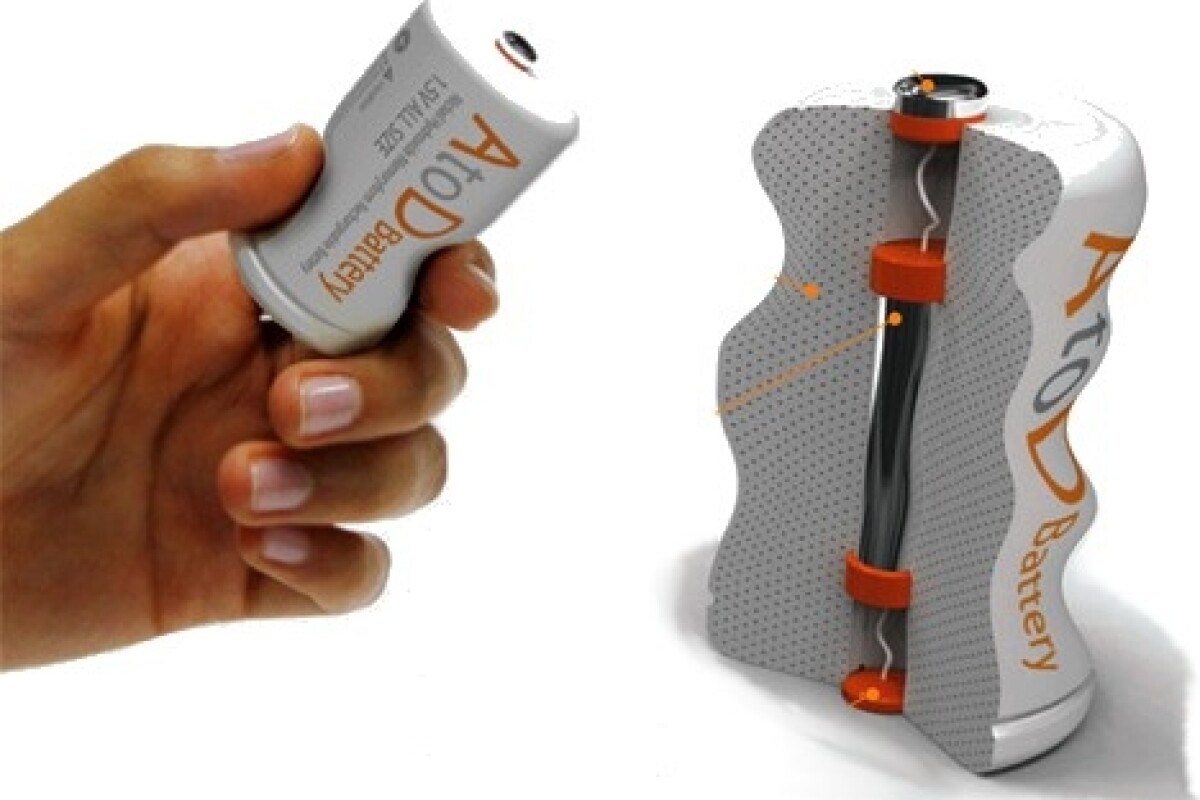 With one squeeze, the AtoD Battery will give you 1.5V of power to substitute for any sized battery