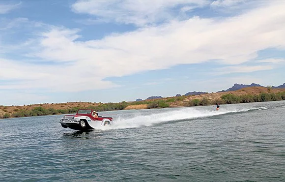 The Panther has plenty of power for water skiing - even barefooting (Photo: WaterCar)