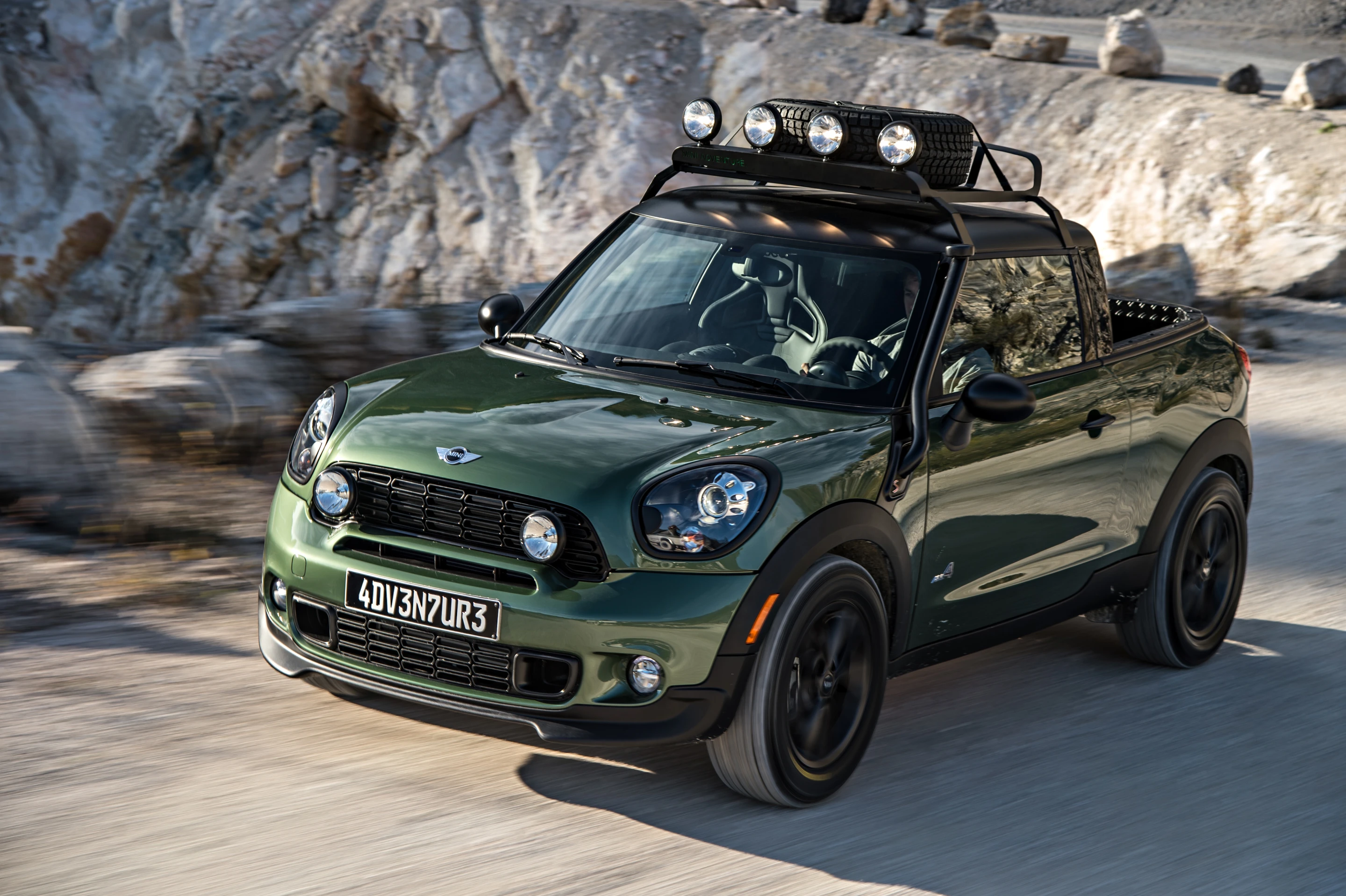 A snorkel-style air intake prepares the Paceman Adventure for river crossings