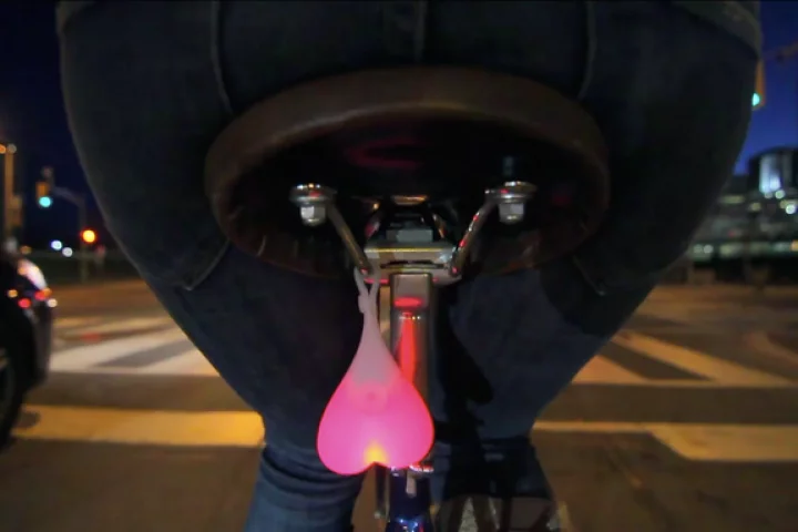 The Bike Balls tail light should definitely get you noticed