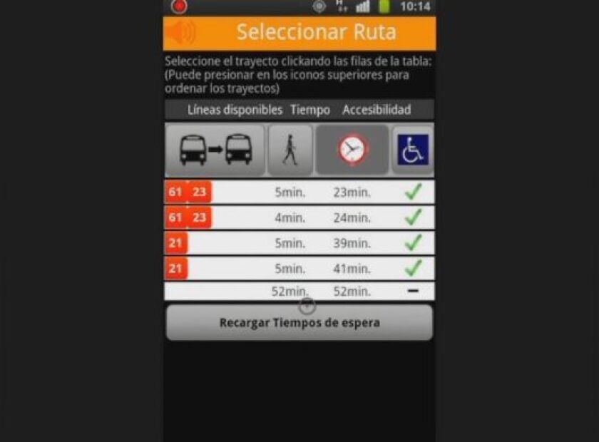 Among other things, OnTheBus tells users how long they will have to wait for their chosen bus