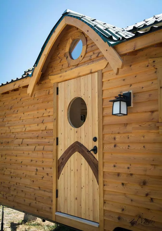 The Damselfly House's exterior is clad in cedar
