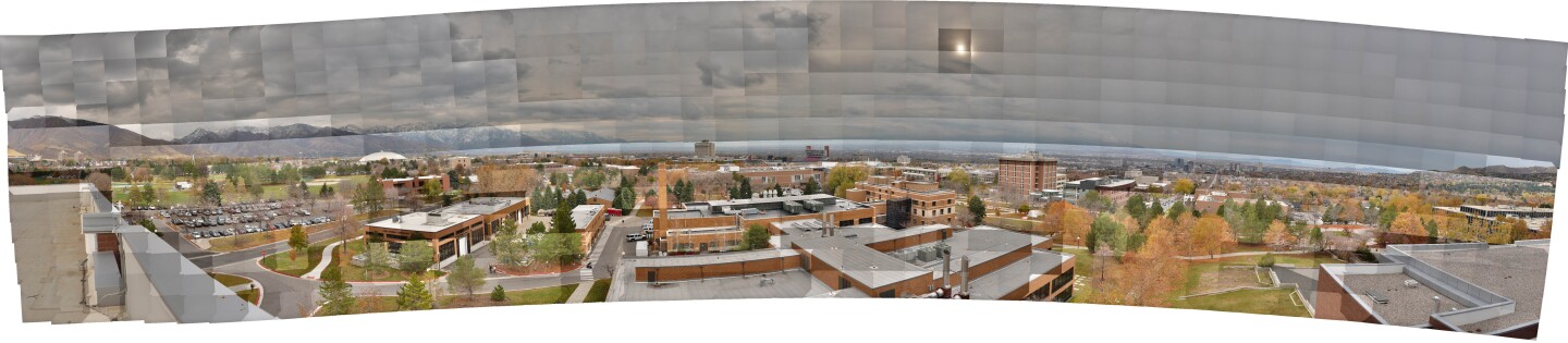 The original gigapixel panorama of the entire Salt Lake Valley, which took four hours to stitch together at full resolution