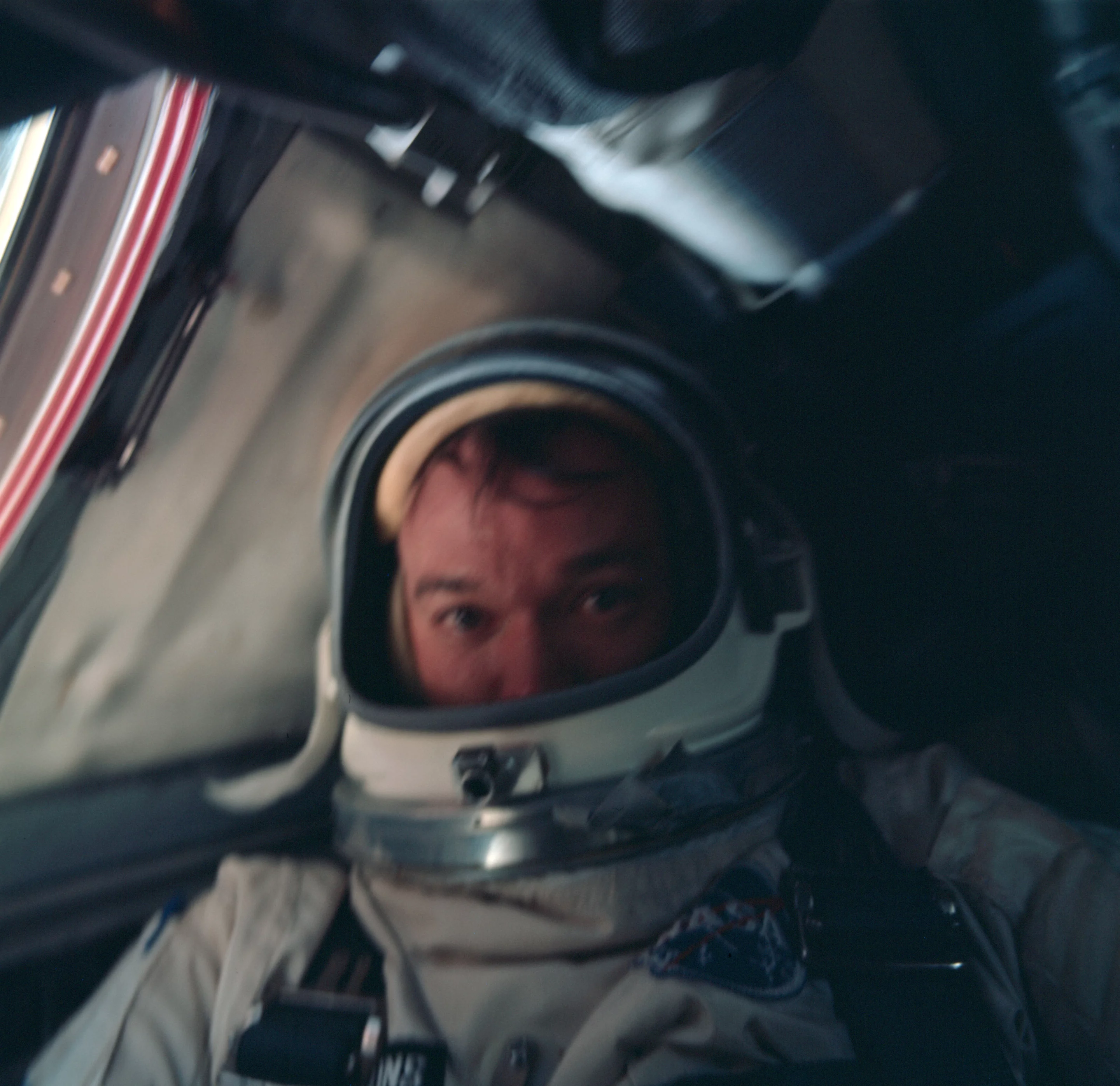 Michael Collins aboard Gemini 10