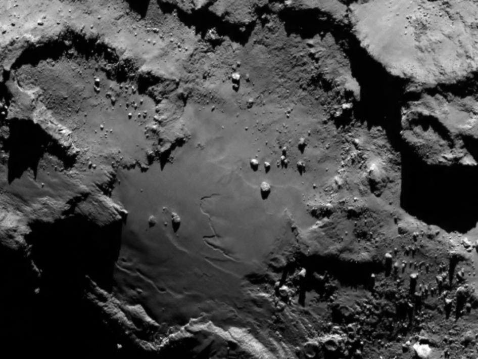 Close up of comet 67P/Churyumov–Gerasimenko (Image: ESA)
