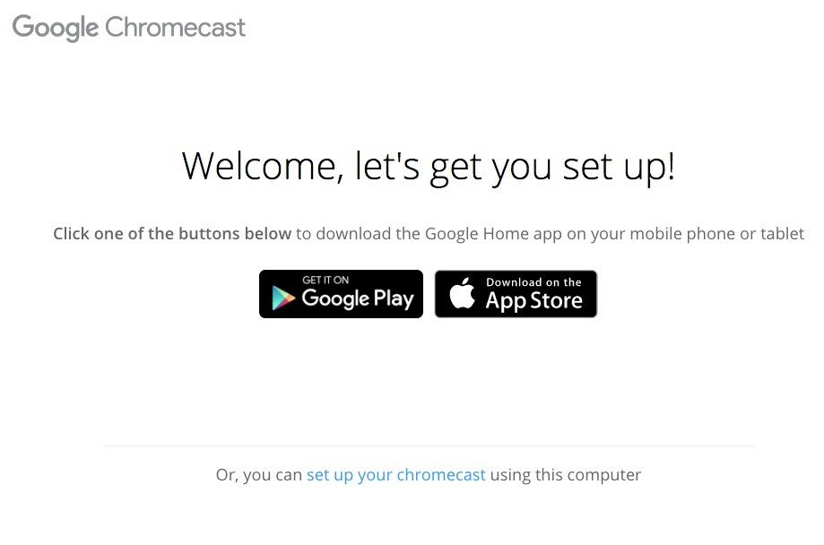 google chromecast setup on chrome browser