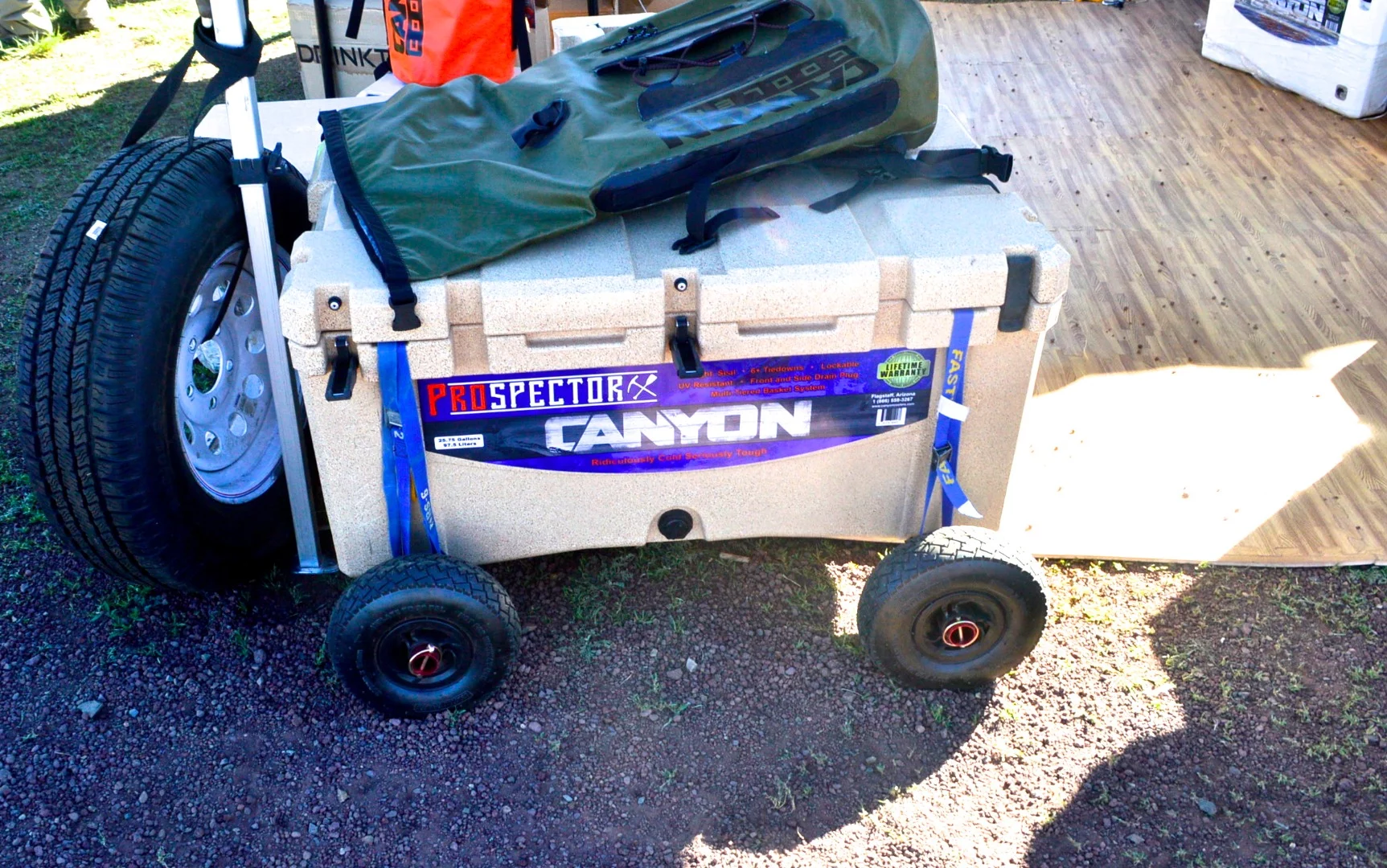 Not exactly a camping trailer, but a rugged, go-anywhere towable just the same