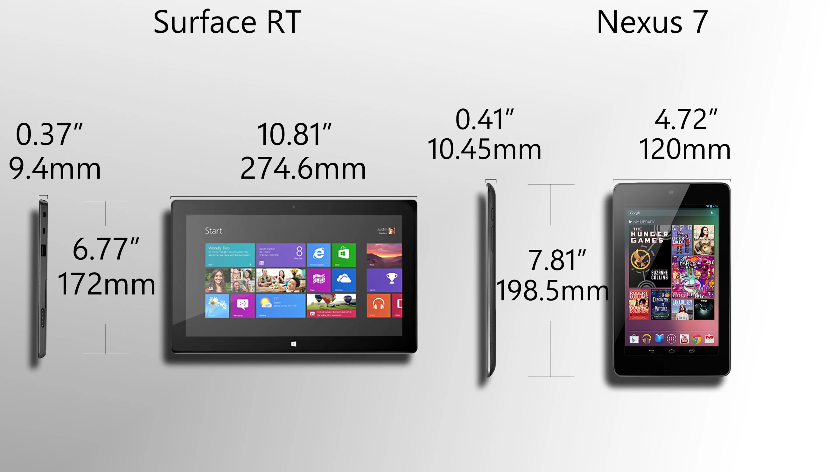 They're almost as different as two tablets can be