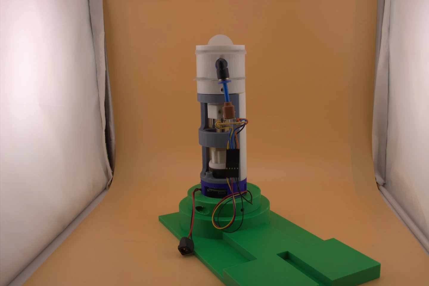 A complete prototype HydroHaptics cylinder