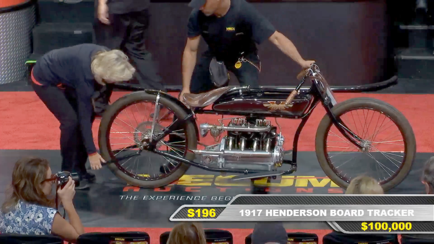 1917 Henderson Board Tracker Price: $159,500 | Estimate: $100,000 - $125,000 Auctioneer: Mecum Lot S196 | Auction Description