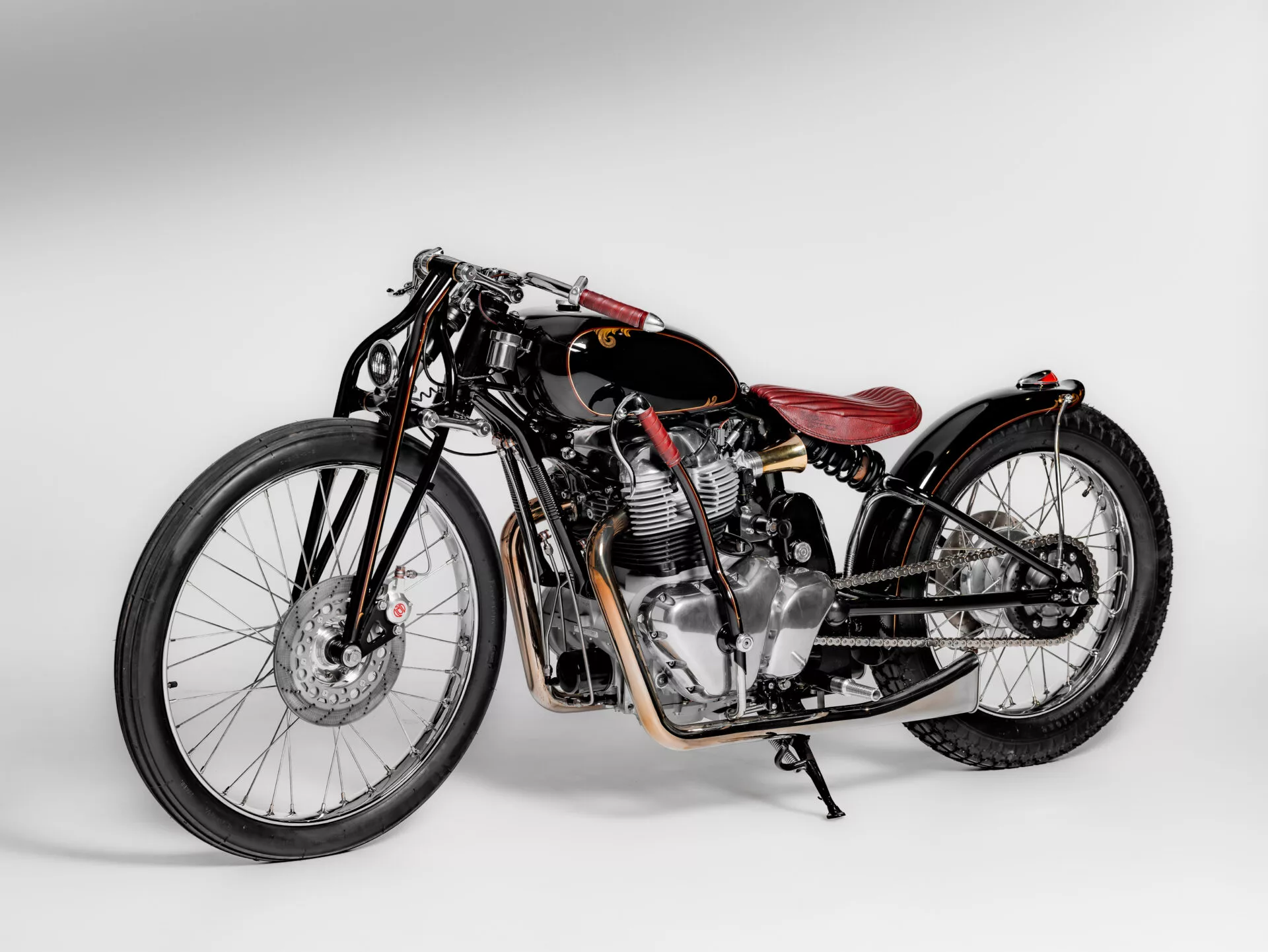 The Super Meteor 700 and the fabled Flying Flea from World War II are major inspirations for the design of this custom