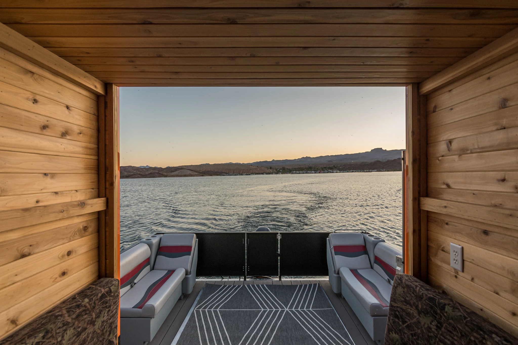 View looking out the back of the Heidi-Ho