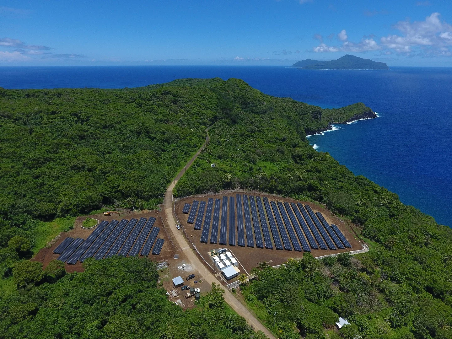 The SolarCity microgrid on Ta’u includes a solar array with an output of 1.4 MW