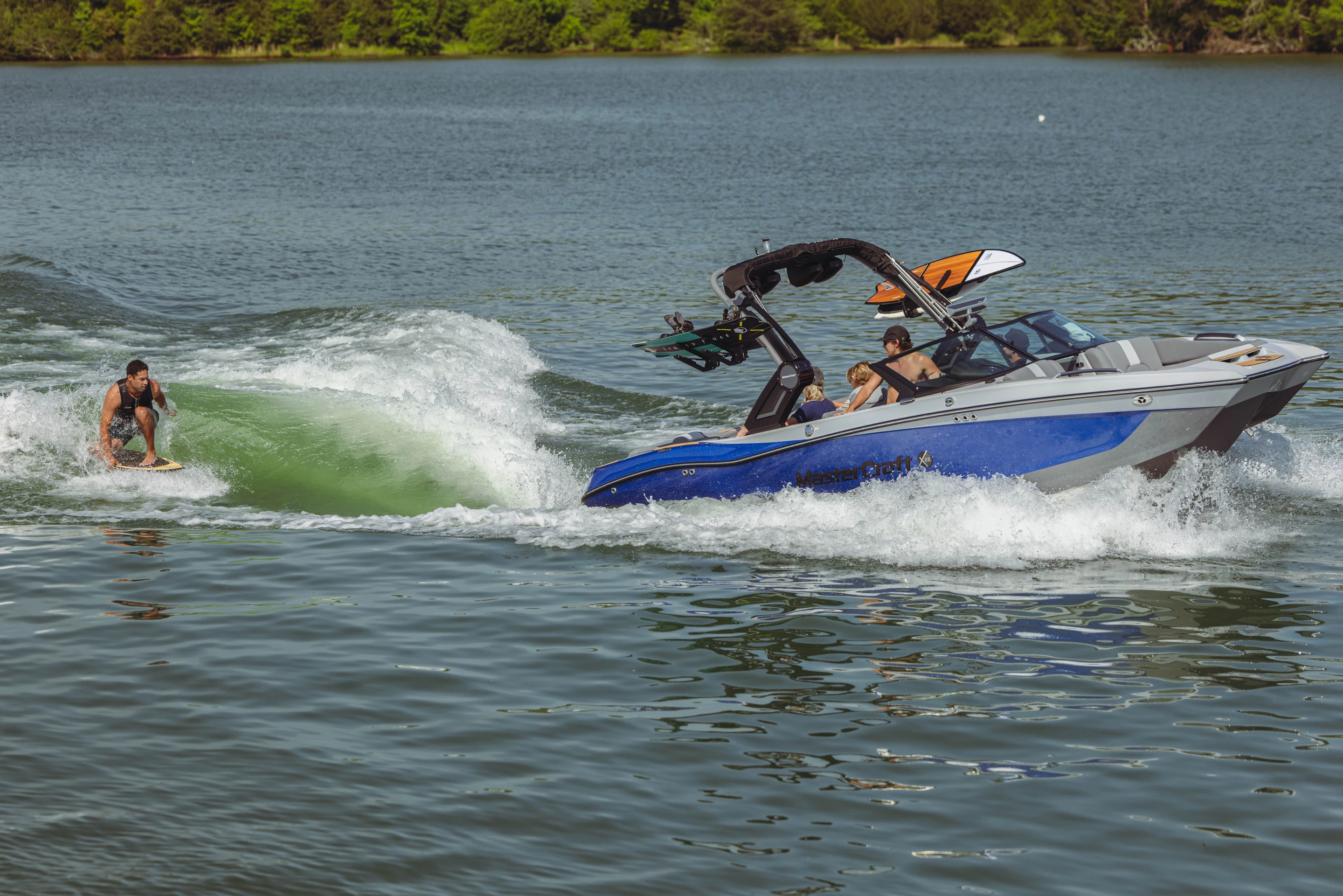 Wakesurfing is one of the few water sports that can be done at low speeds, with little physical impact as a result
