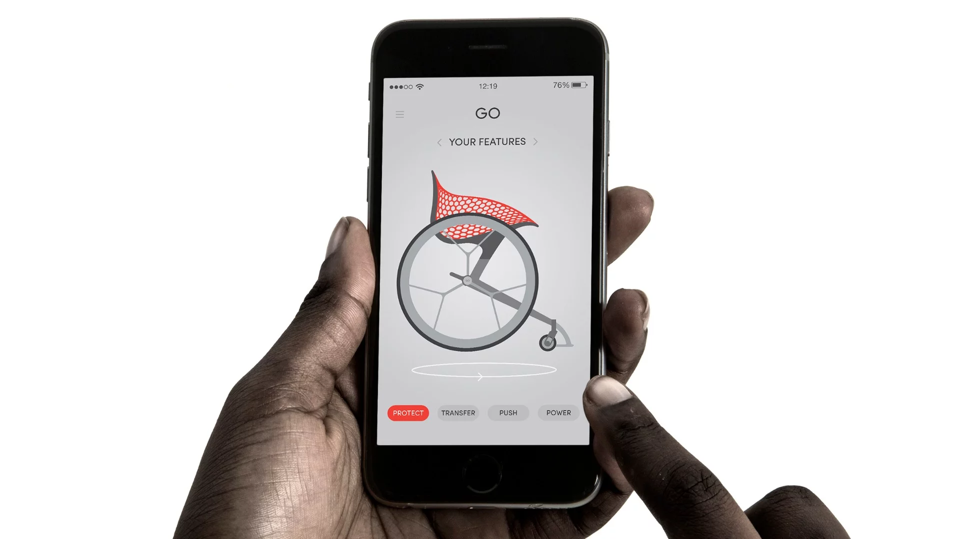 Optional components such as transfer bars, wheel guards and push bars can be added to orders via the company's app