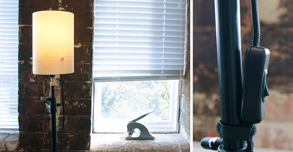 The Phlite lamps can also be used as stand-alone lights, as the shade has a cable exit