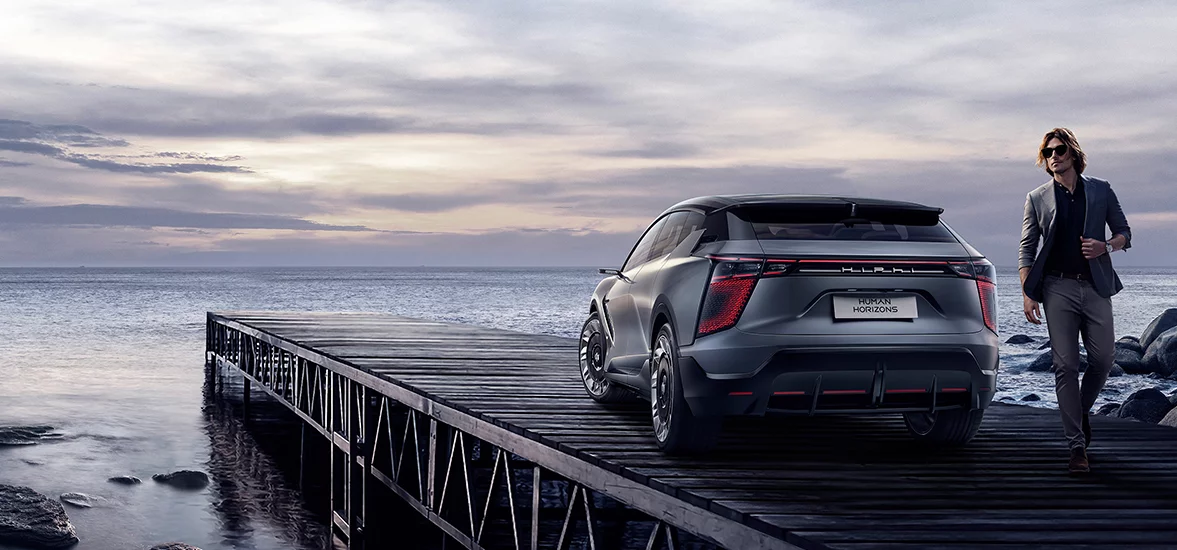 Classy looking gent prepares to take a long drive off a short pier