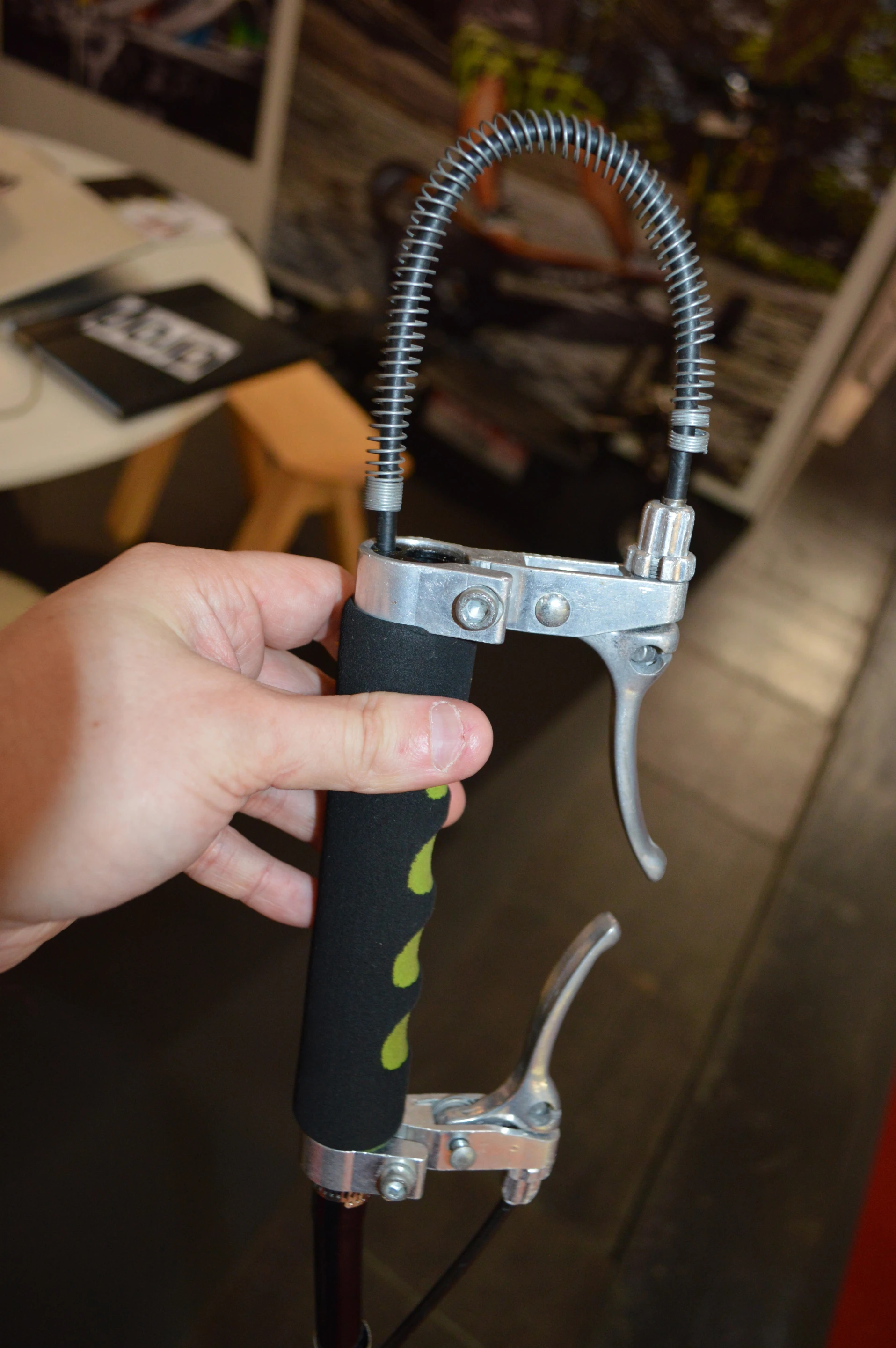 The hand controller includes throttle and brake