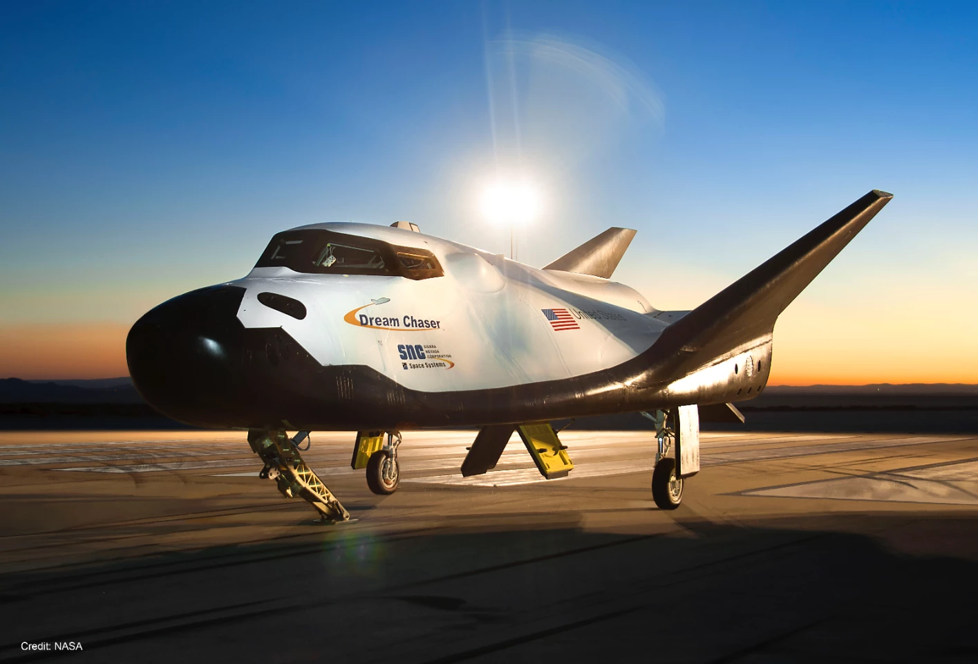 The current design is unmanned but allows for a future variant to include a crew of up to seven