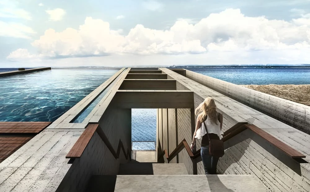 With an expected price tag of US$2.5 million, the concrete and glass home will perch on the edge of a mountainside near Beirut, Lebanon