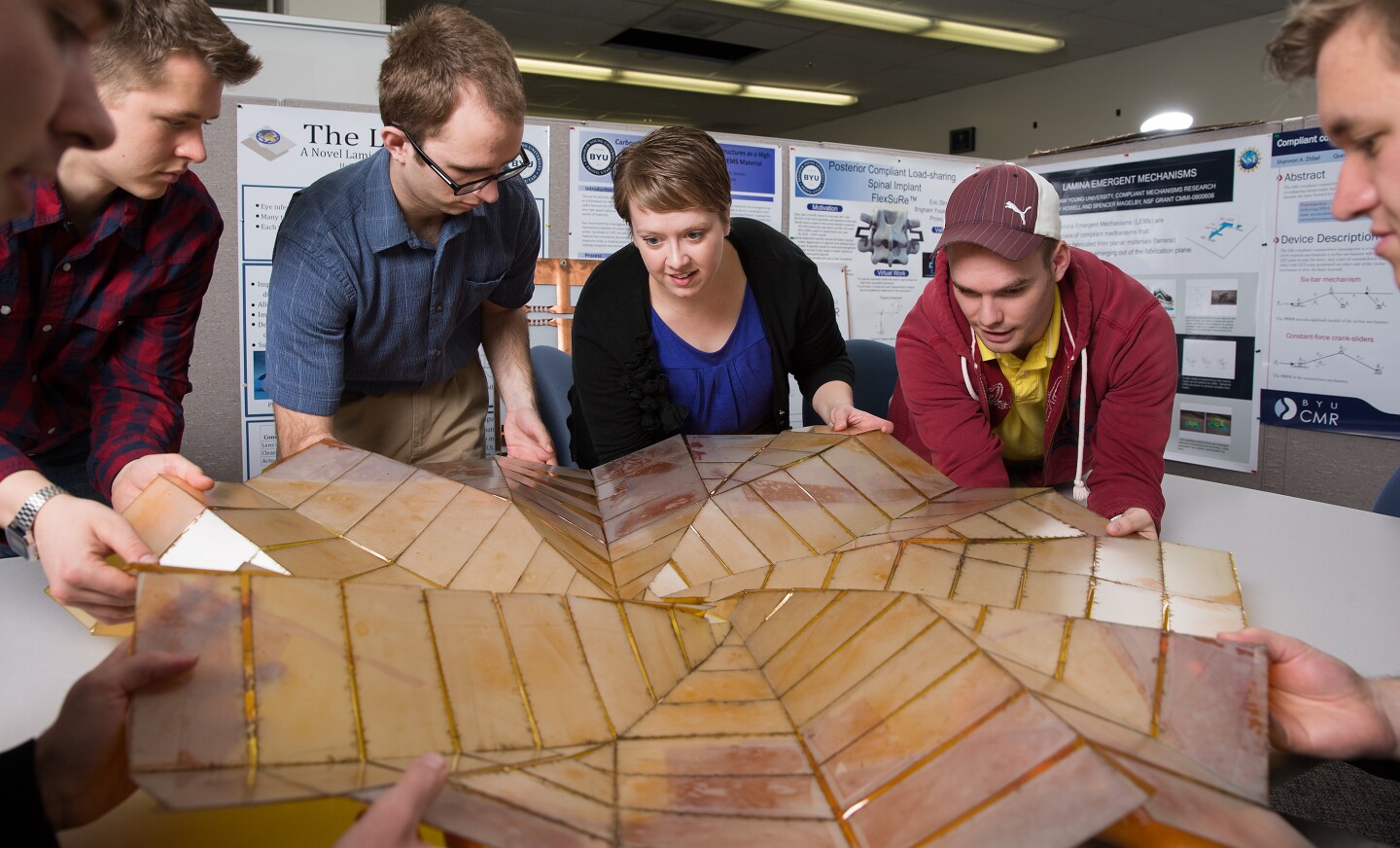 When developed, the array will fold down to a diameter of 2.7 meters and unfold to about 25 meters across (Photo: BYU)