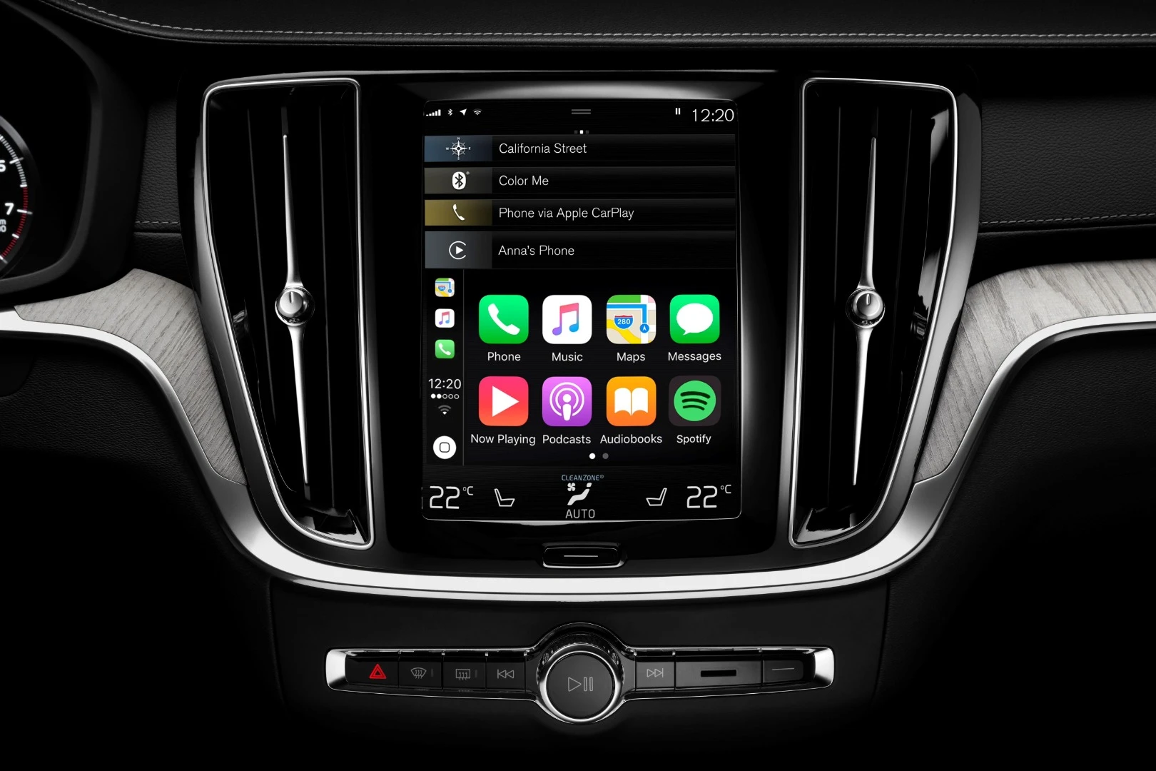 Volvo's Sensus Connect infotainment system features a tall, tablet-style touchscreen