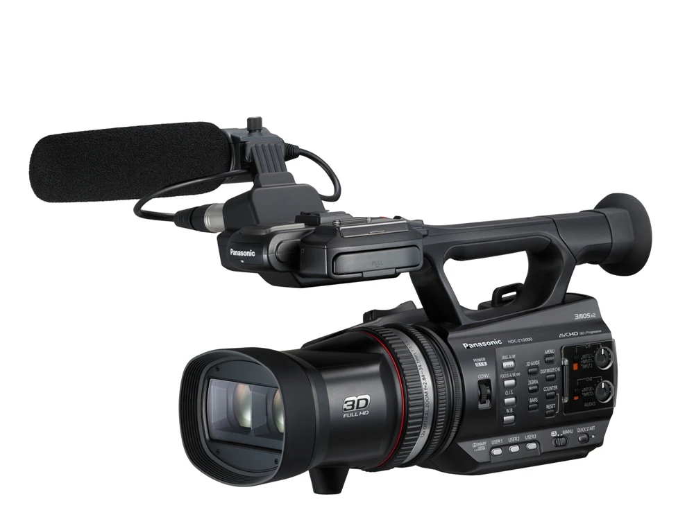 Panasonic's new HDC-Z10000 twin lens 2D/3D compact, handheld camcorder