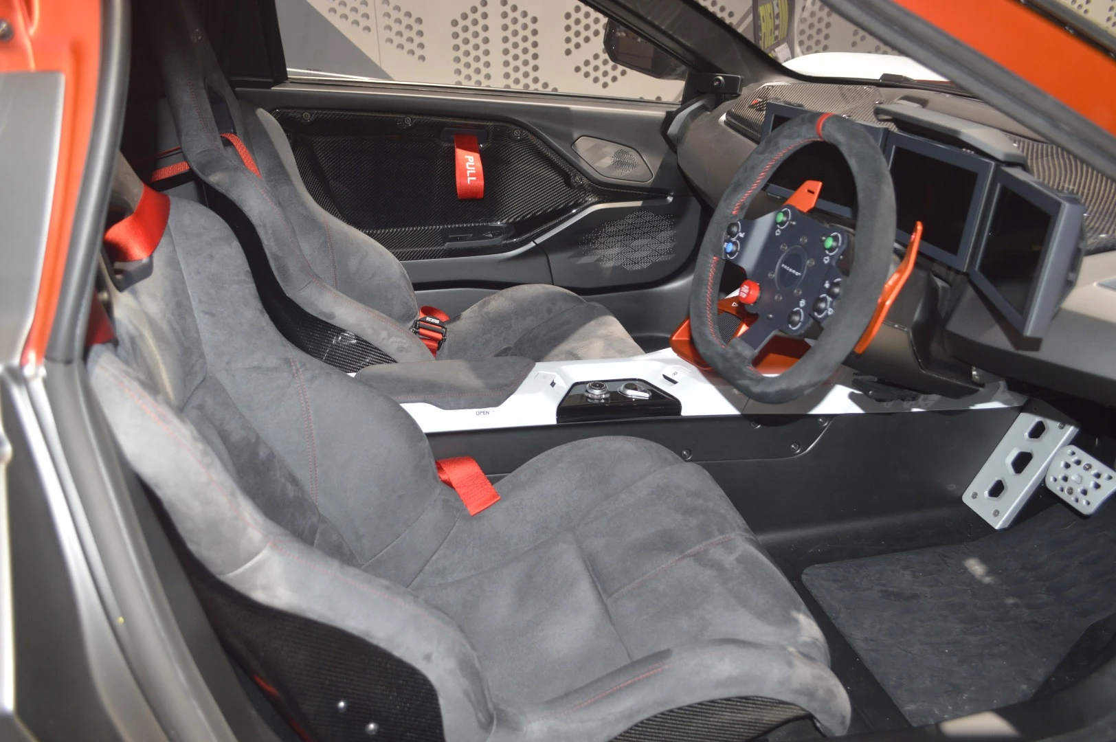 The cabin of the Racemo is all about screens and buttons