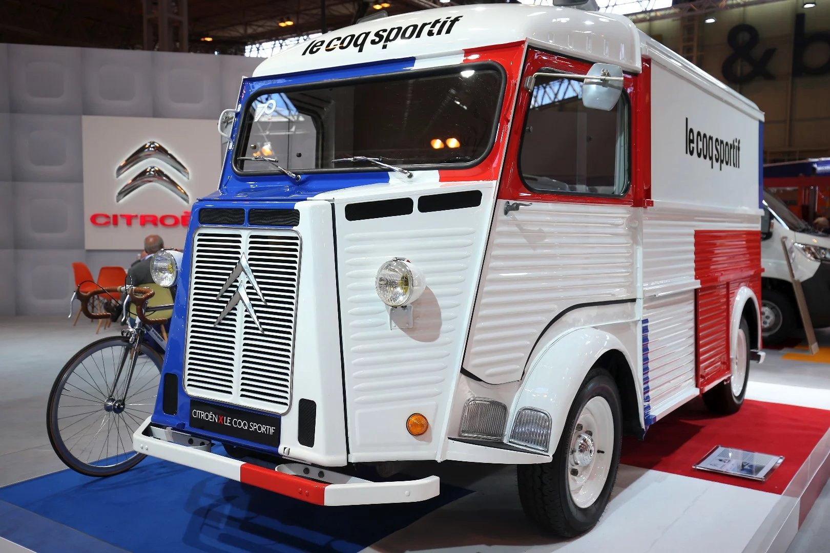 Citroën shows its Type H bicycle workshop van at the 2017 Commercial Vehicle Show