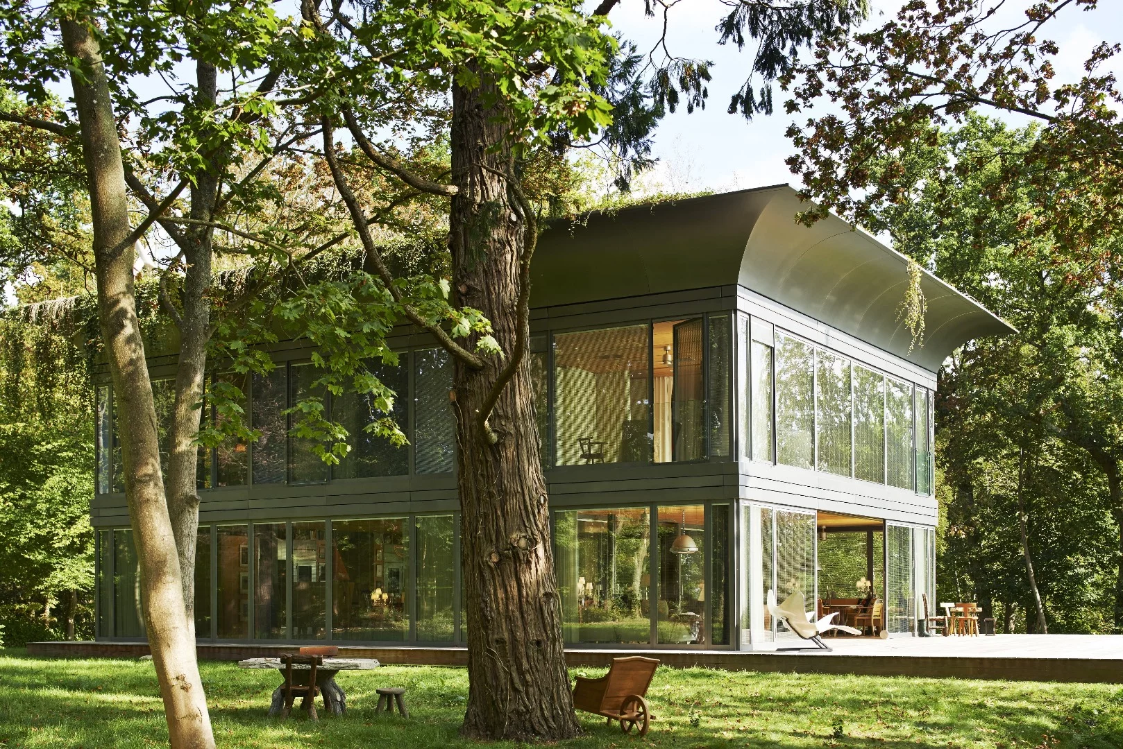 The Montfort show-home from the Prefabricated Accessible Technological Homes (or P.A.T.H.) range, a line of prefab dwellings that generate significantly more energy than they require