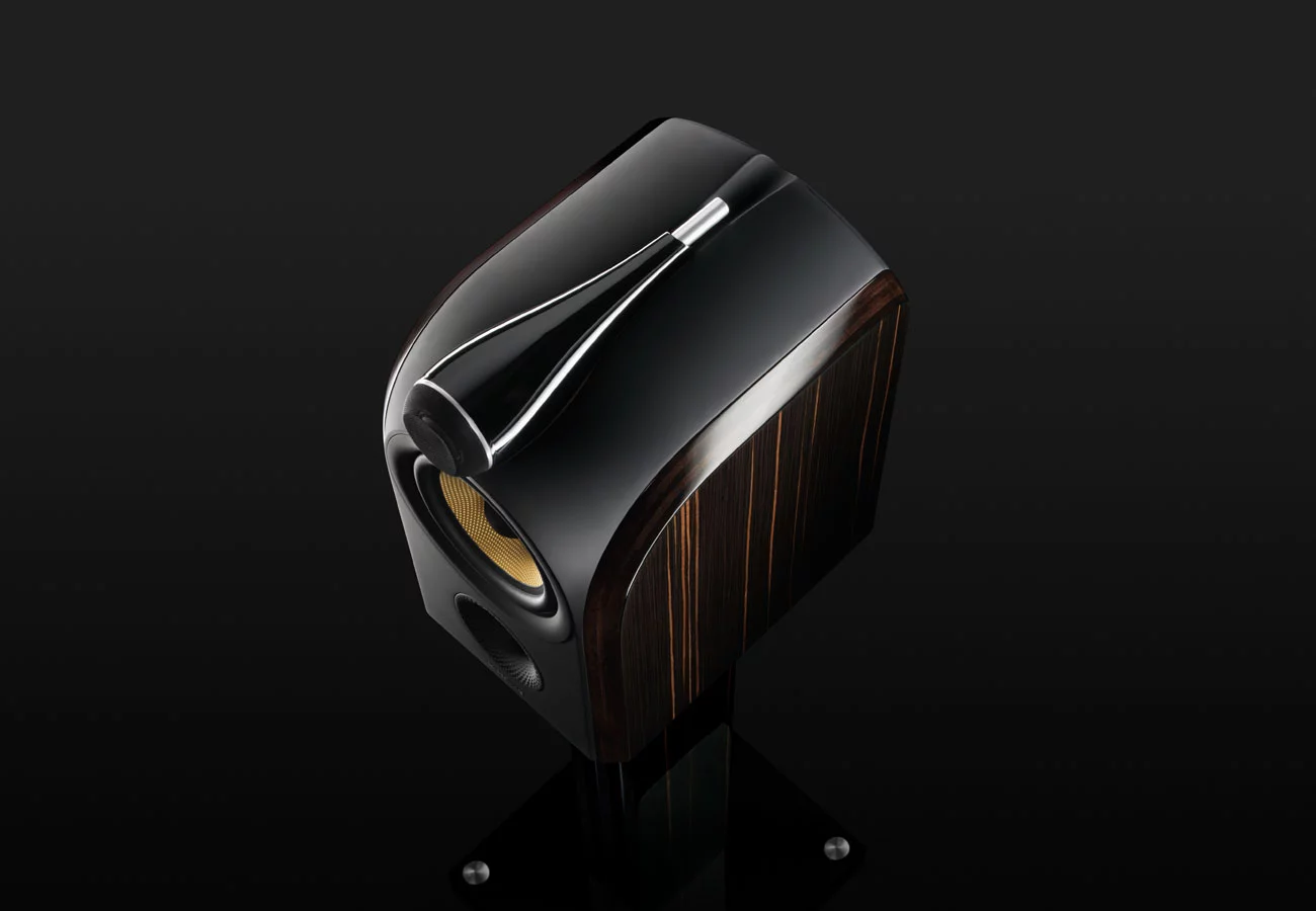 The PM1's new one inch tweeter is mounted on top of the cabinet