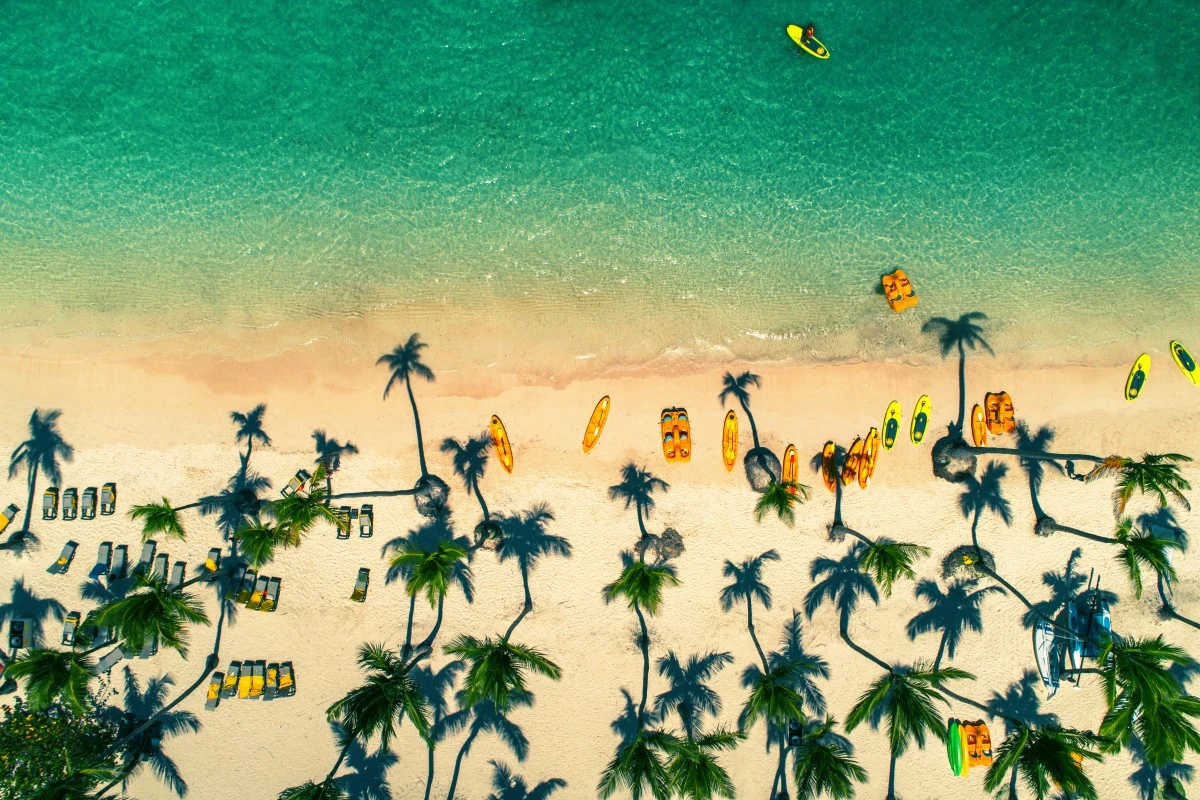 Tropical beach in the Dominican Republic