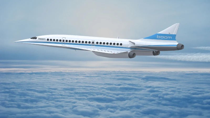 Artist's concept of the Boom supersonic passenger jet