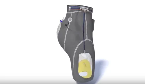 The SWIMsuit is designed purposely to be a form-fitting garment that can be worn under the spacesuit. Shelley says his design can also be used by people suffering from incontinence