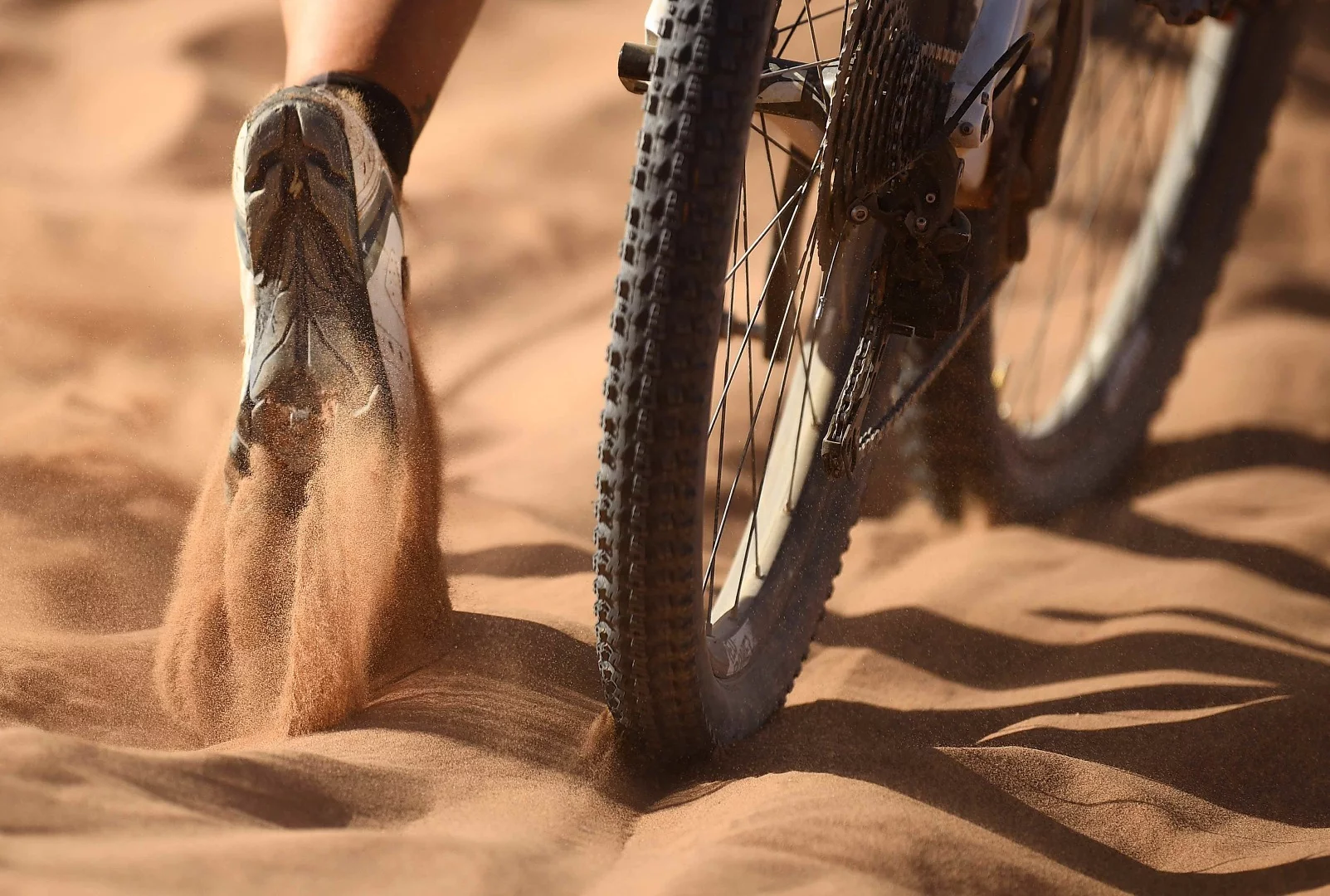 While some sections of the Gaes Titan Desert race take place along rocky tracks, others see riders contend with very sandy surfaces through the dunes