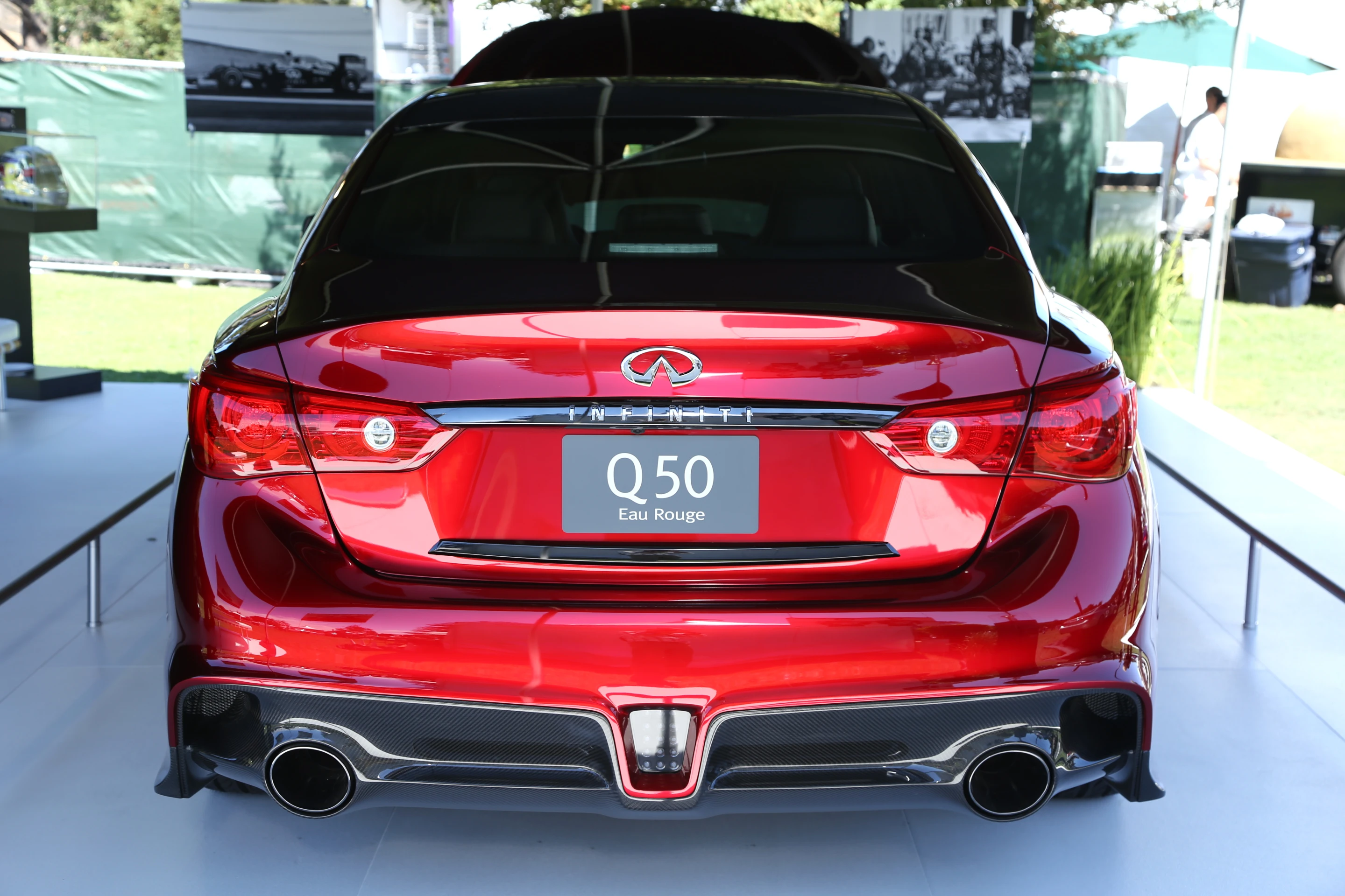 The Q50 Eau Rouge concept uses a similar AWD system and powertrain as the Nissan GTR (Photo: Angus MacKenzie/Gizmag.com)