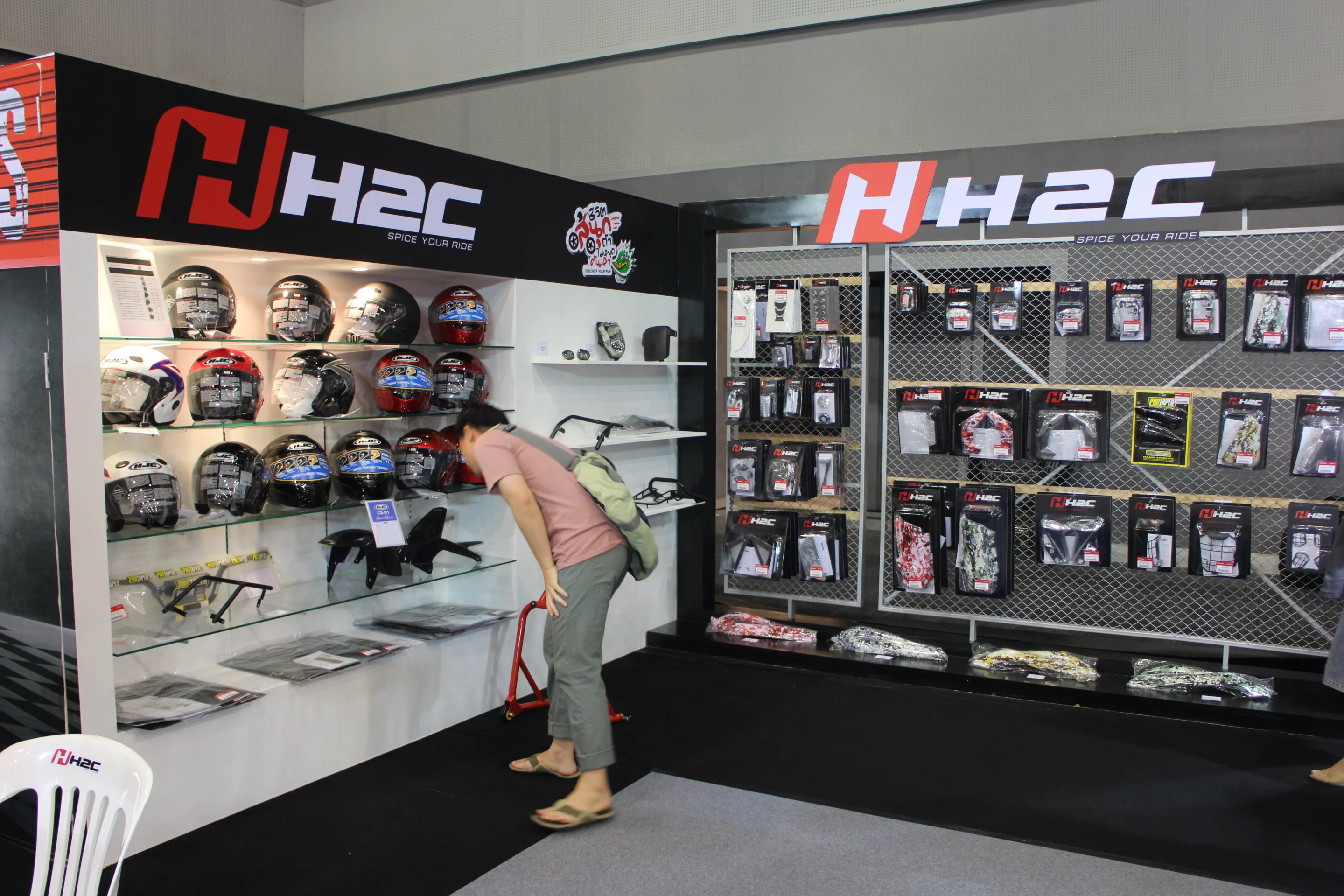 Honda's accessory stand might well be much larger a year or two from now (Photo: Husna Namirembe/Gizmag)