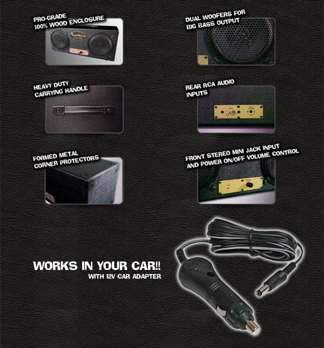 BlackBox highlghts, including that the unit can be used in a car via the supplied 12V cigarette lighter adapter