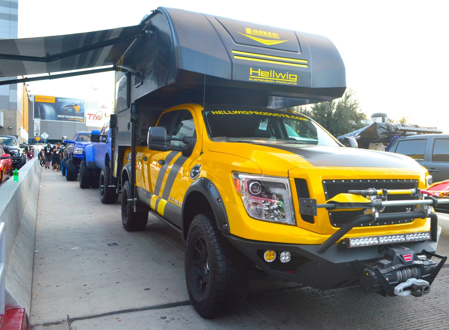 Hellwig originally showed this NissanTitan XD expedition vehicle at last year's SEMA Show