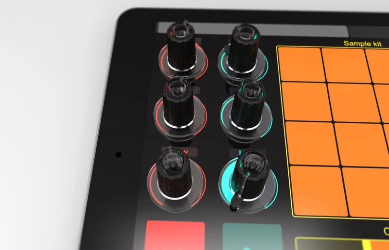 Tuna Knobs are physical controls that work on any capacitative touchscreen to bring tactile feedback to music production applications