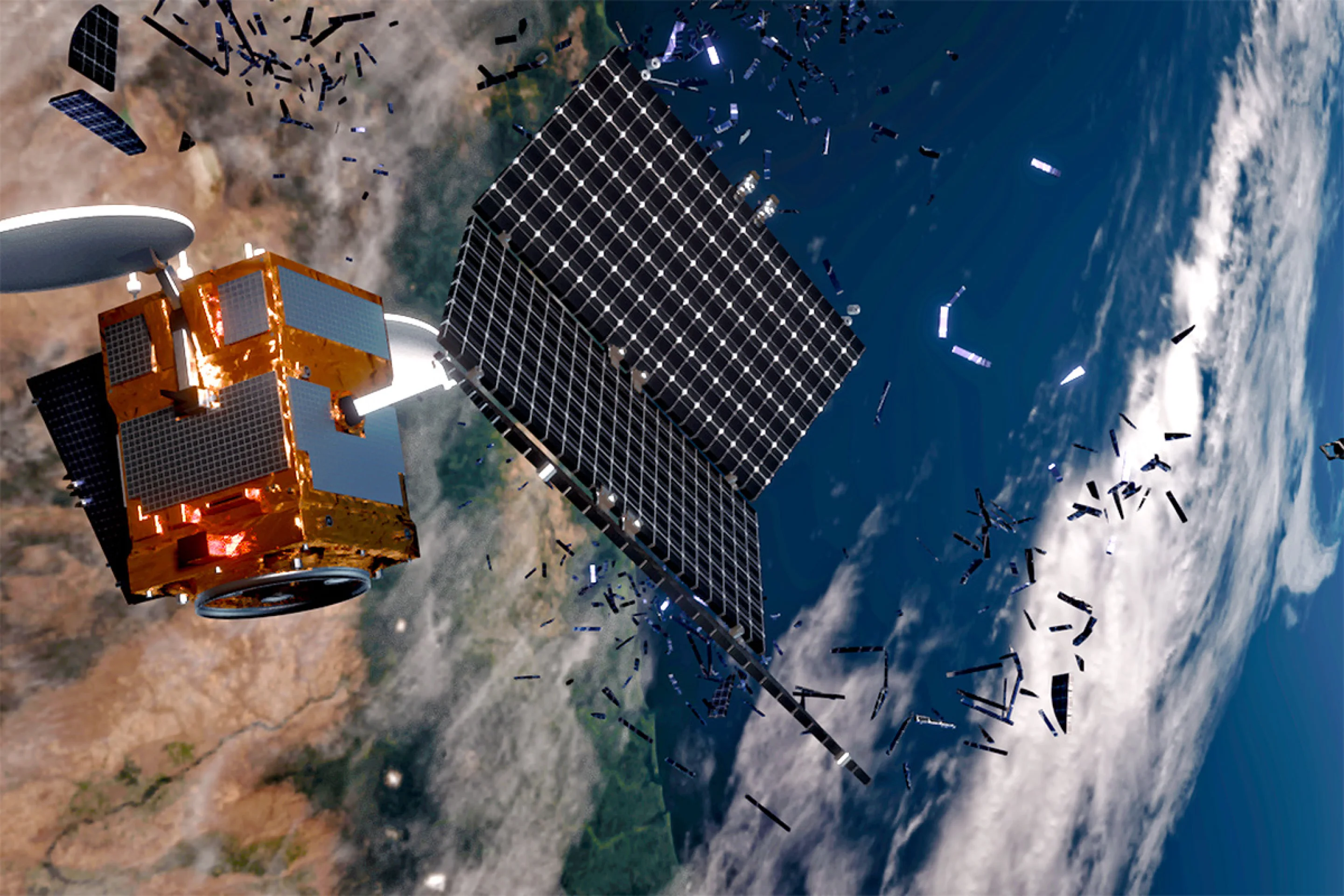 Fragments In Space Space junk problem: Over 6,600 tons of debris orbit Earth
