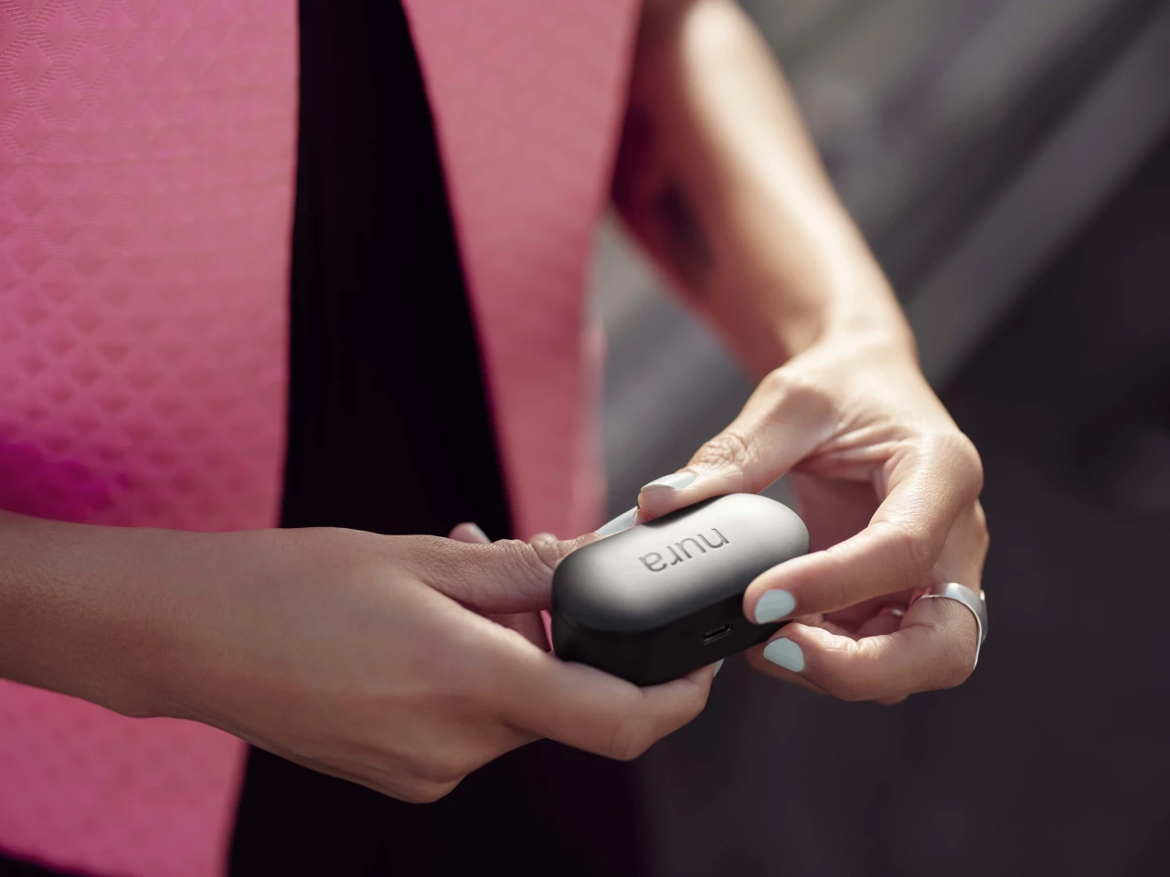 Very compact charging case delivers an impressive 24 hours of total battery life