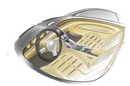 The interior of the Duesenberg Torpedo Coupe
