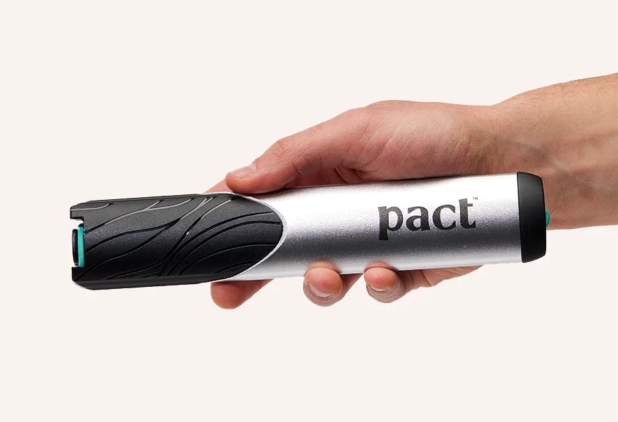 The Pact Lite kit is a trowel with integrated wipe and mycelium tab storage for fast, light backcountry pooping