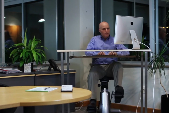 Burn 300-800 calories a day with leisurely pedaling on the Active Desk