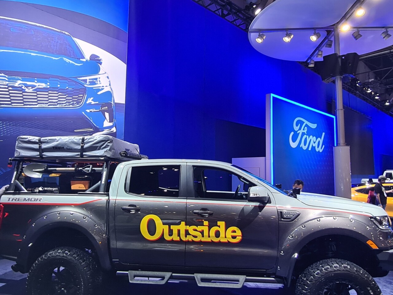 The Ford Ranger Tremor SEMA truck developed in conjunction with Outside magazine looks like your typical overland show truck, but it served as the premiere venue for the Watergen Mobile Box