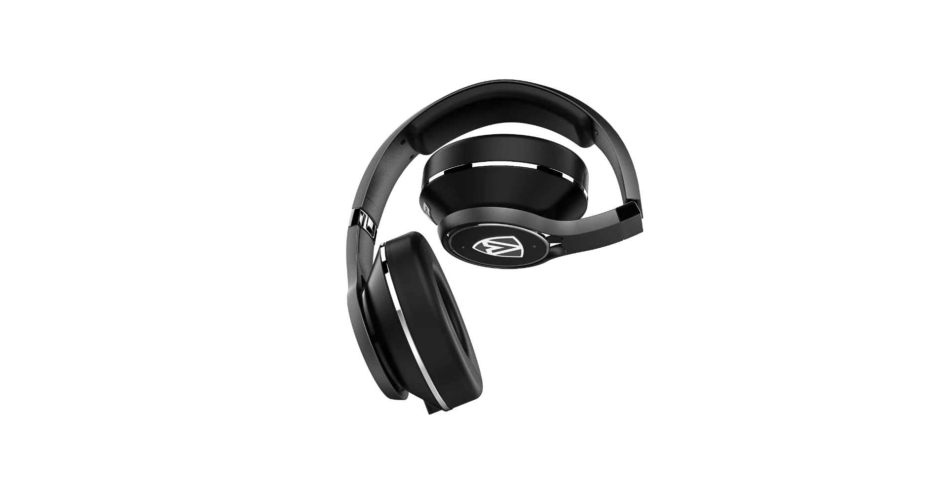 Thanks to a zinc alloy hinge, the Aegis over-ear headphones can be folded for storage
