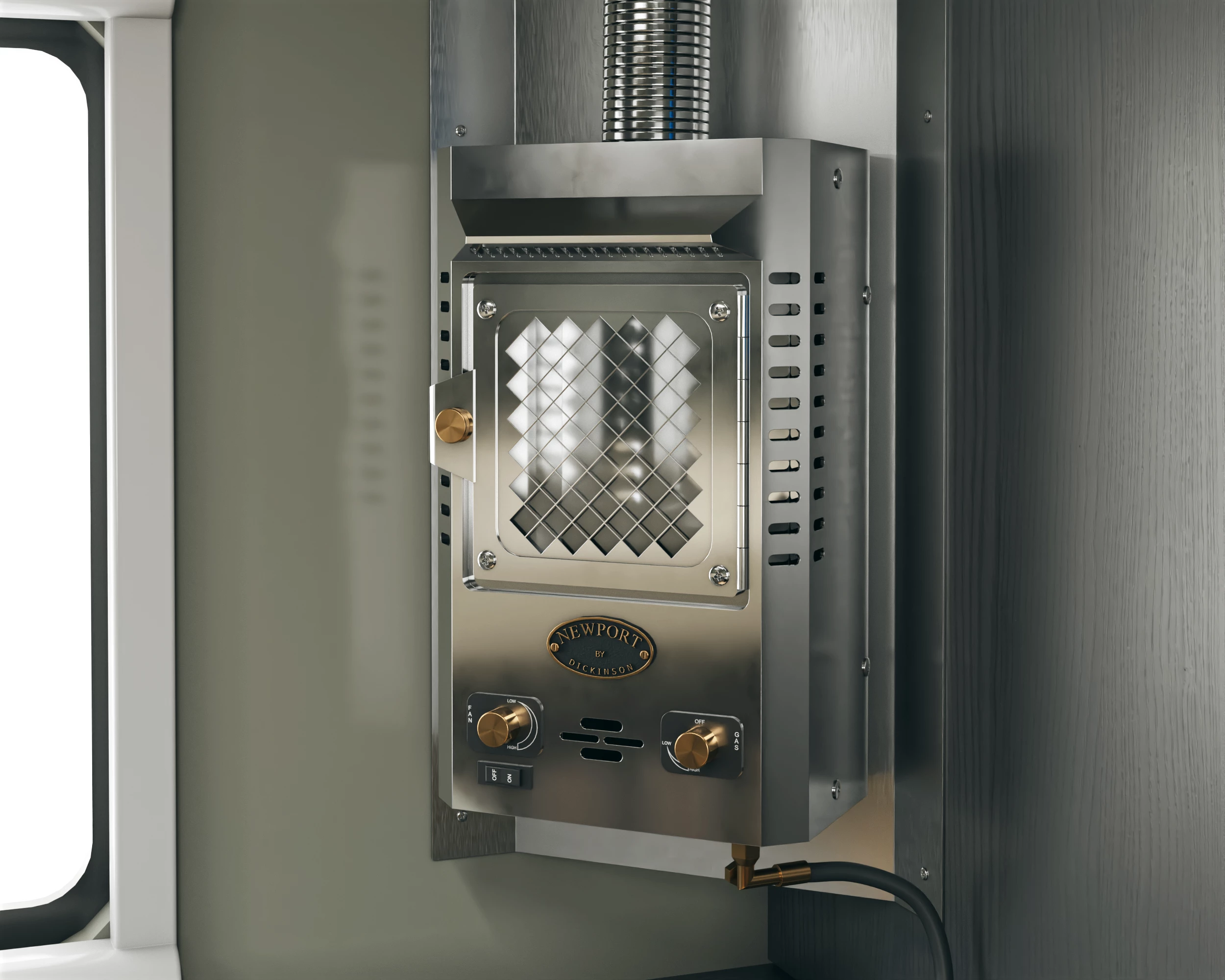 The available Newport fireplace adds both warmth and ambiance